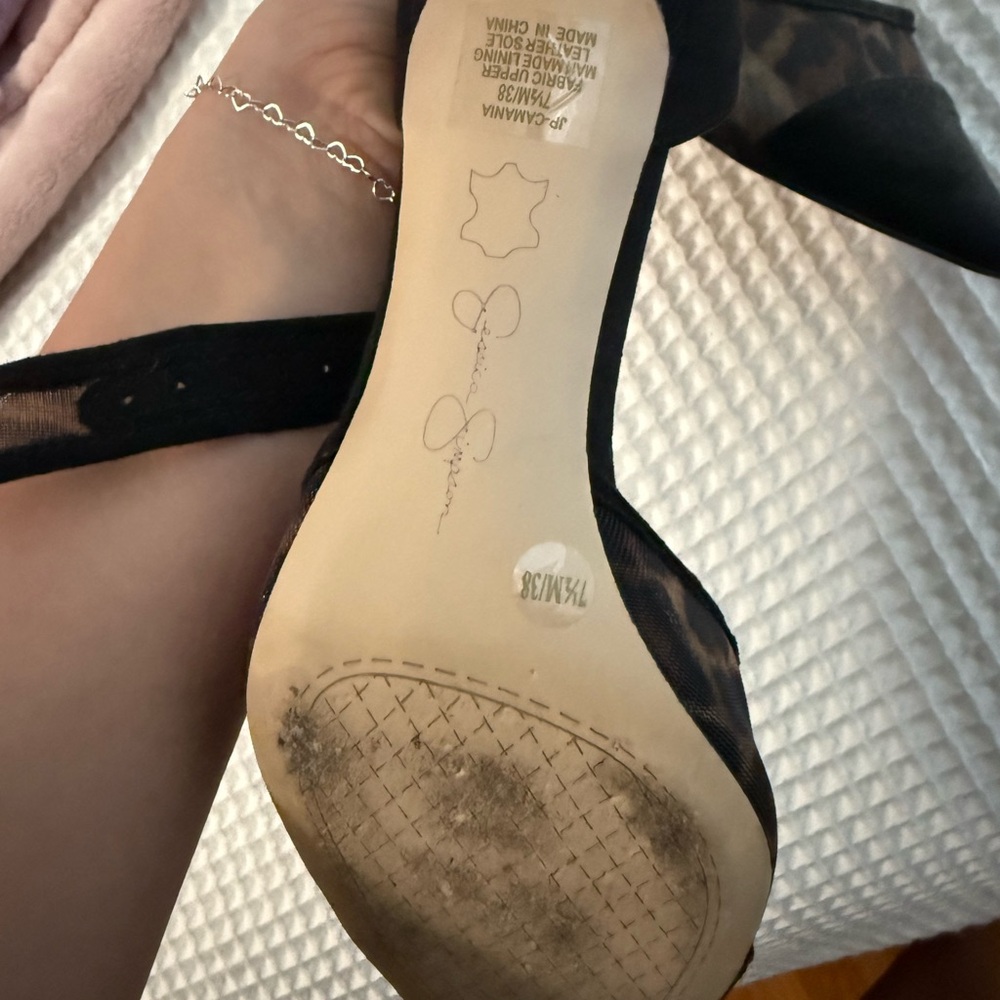 Jessica Simpson Black Crisscross Strap Heels - Picture 8 of 8